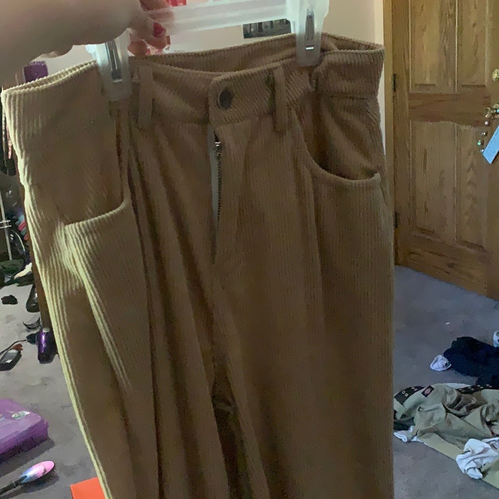 Beige corduroy pants